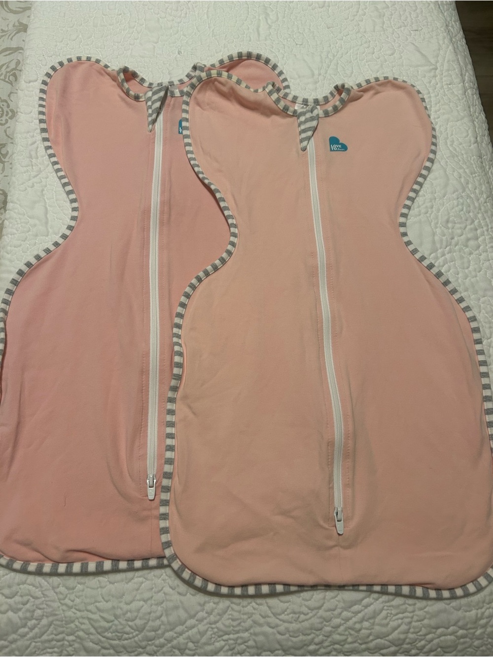 TWO Love to Dream Pink Swaddles